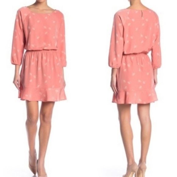 NWT Joie Arryn Pink Dandelion Floral Printed‎ Dress M - Picture 1 of 12